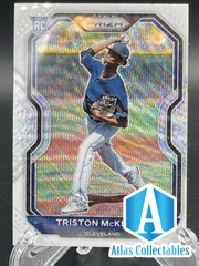 2021 Panini Prizm Baseball Triston McKenzie White Wave RC no.25 Indians